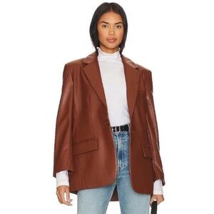 Steve Madden Imaan Faux Leather Blazer